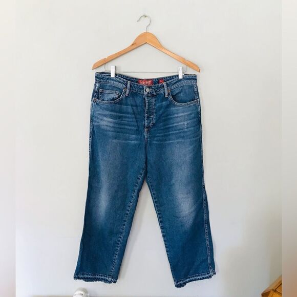 Lucky Brand Denim - Lucky brand | relaxed wide leg distressed jeans | size 10